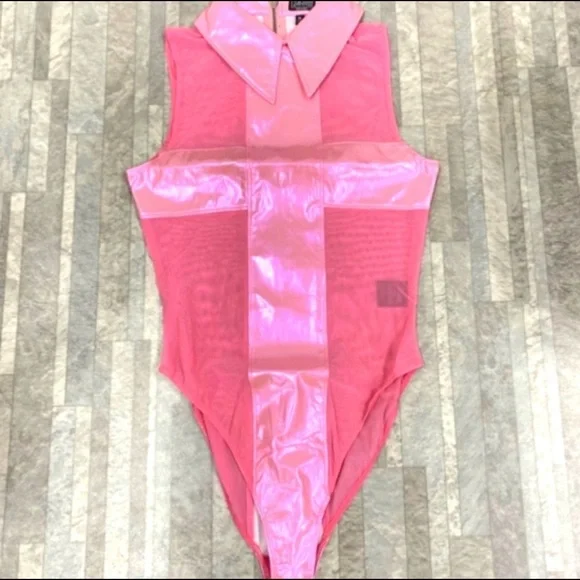 Iron Fist/24 Hours “Nun Fux Given” Sexy Pink Bodysuit - Picture 1 of 16